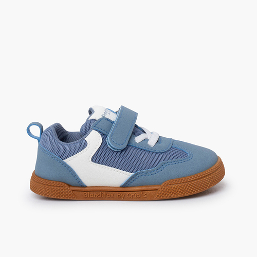 Baskets microfibre Blanditos semelle caramel Bleu