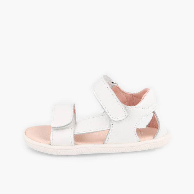 Sandales barefoot premiers pas bride latérale Blanc