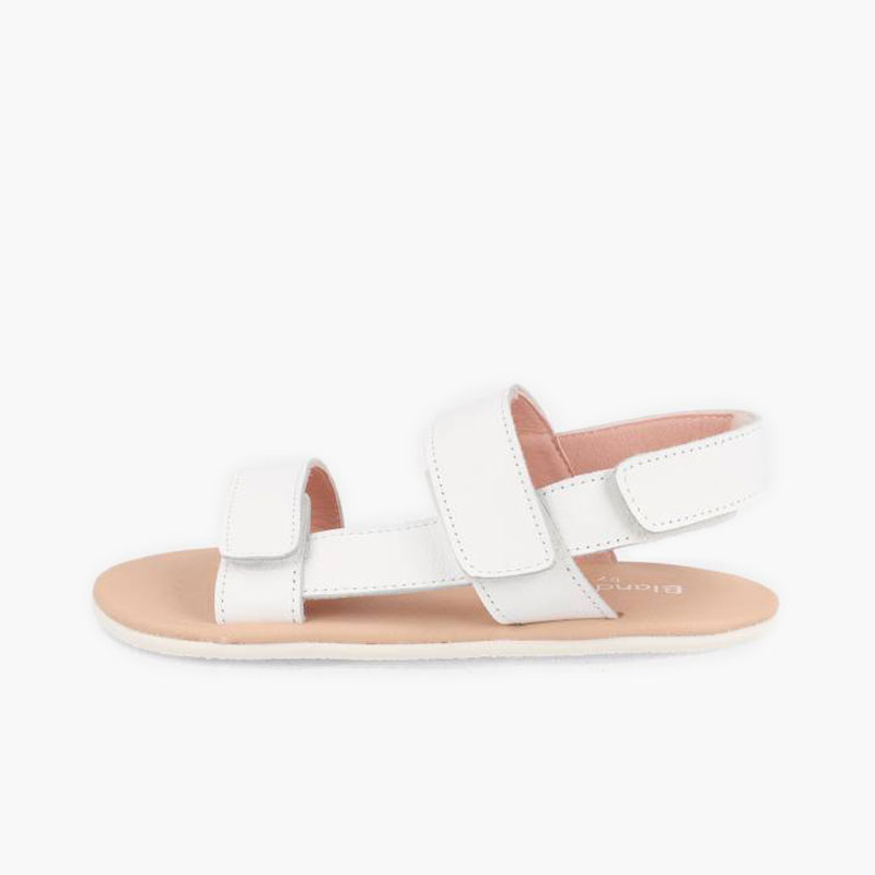 Sandales barefoot Blanditos fille bride latérale Blanc