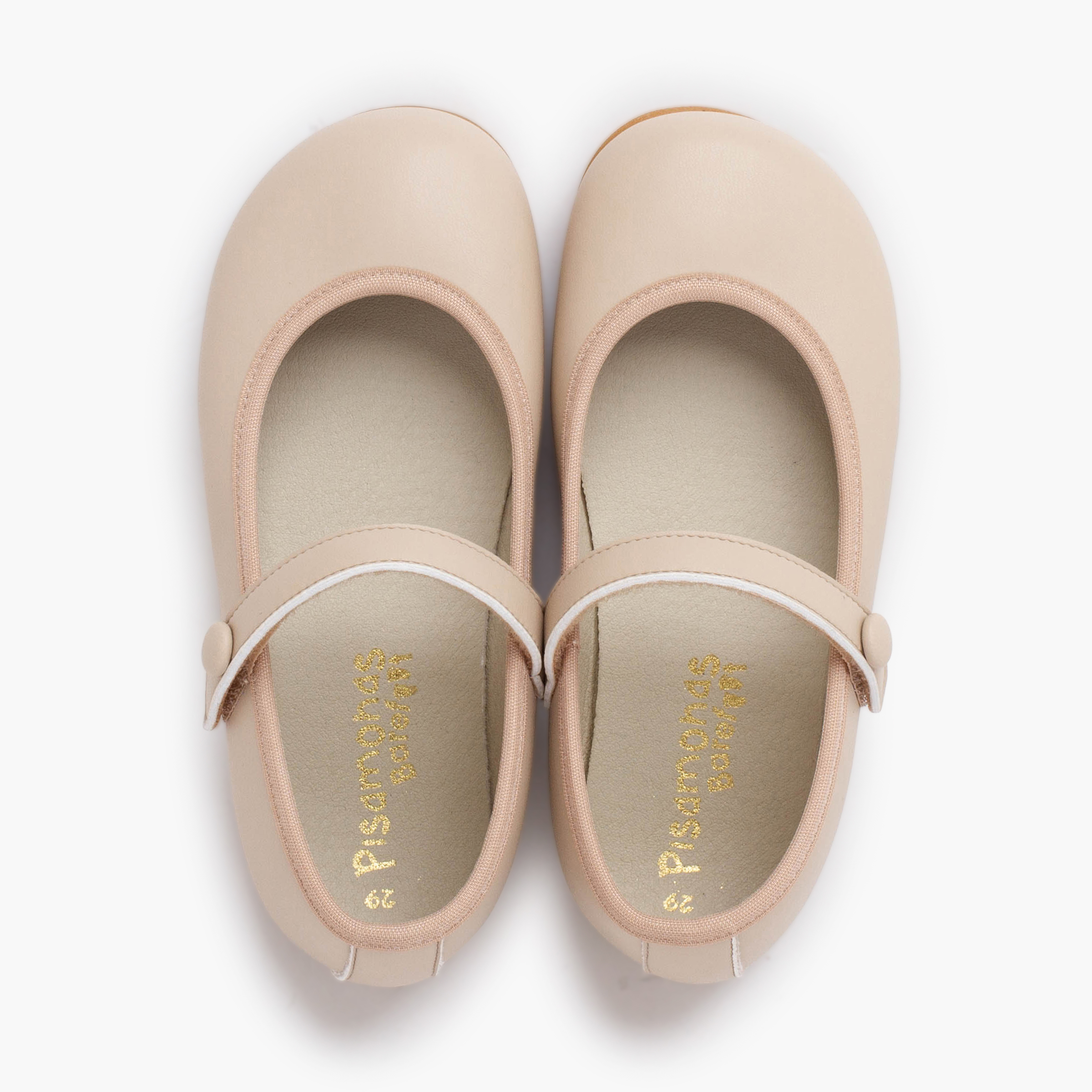 Babies Communion barefoot bride scratch bouton Beige