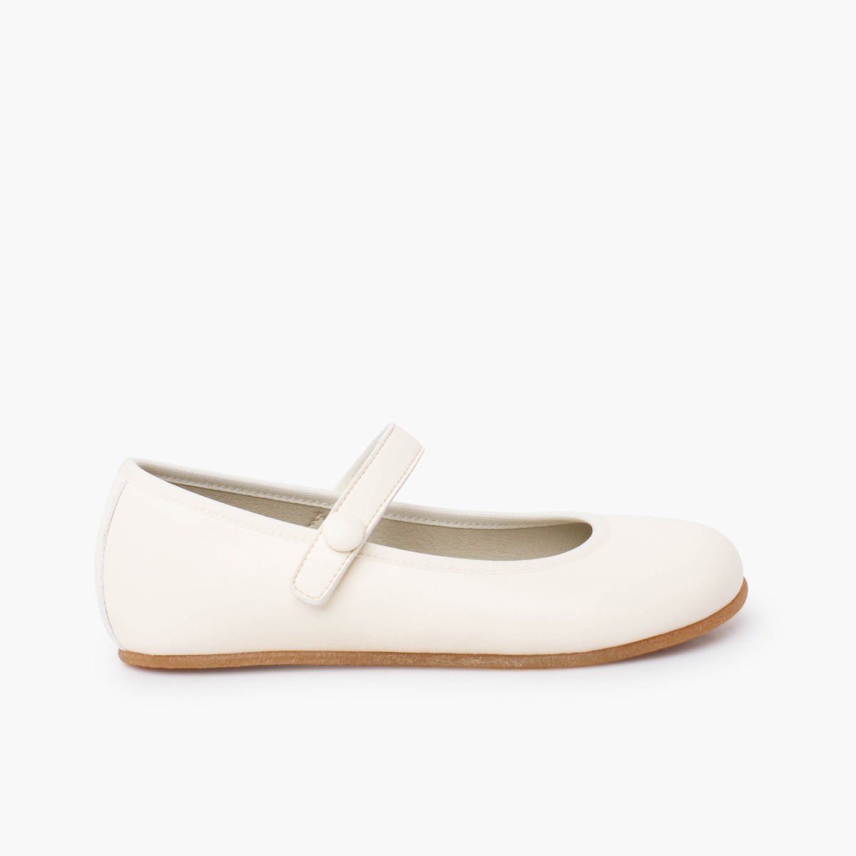 Babies Communion barefoot bride scratch bouton Écru