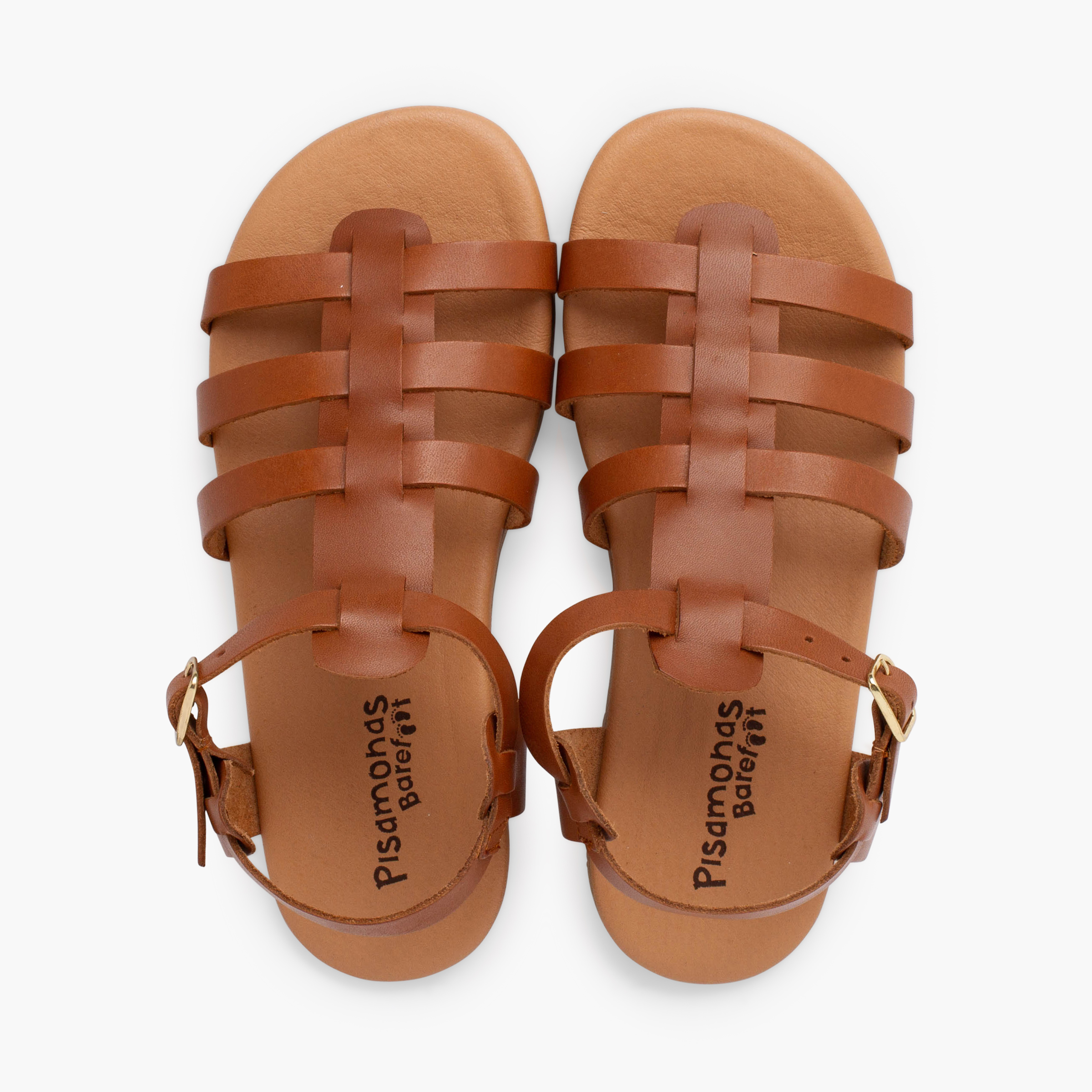 Sandalias barefoot gladiador tallas altas Couleur Cuir