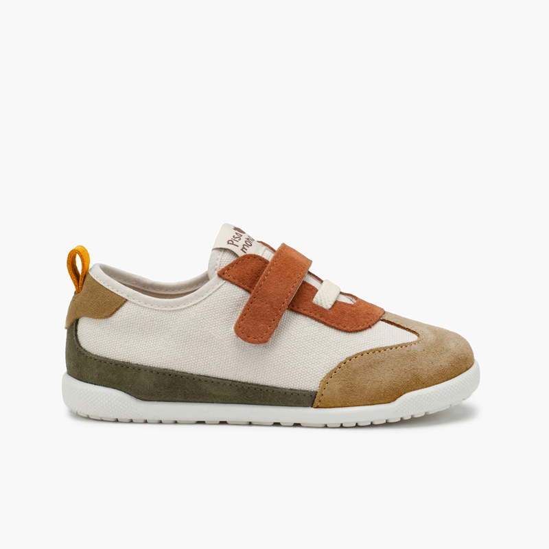 Baskets barefoot à lacets élastiques et à scratch combi