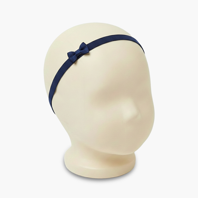 Bandeau élastique bébé petit nœud Bleu Marine