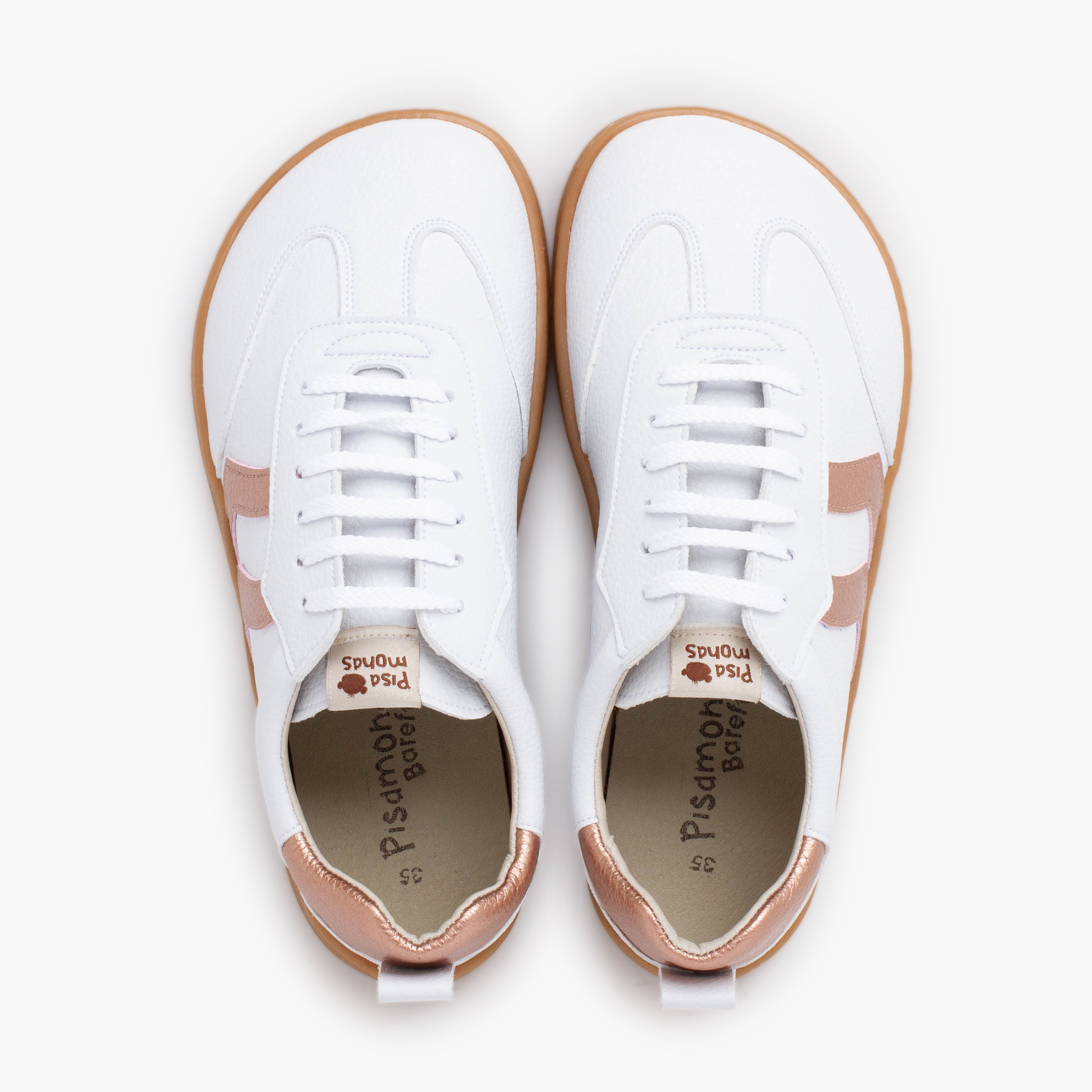 Baskets barefoot lacets grandes tailles Bronze