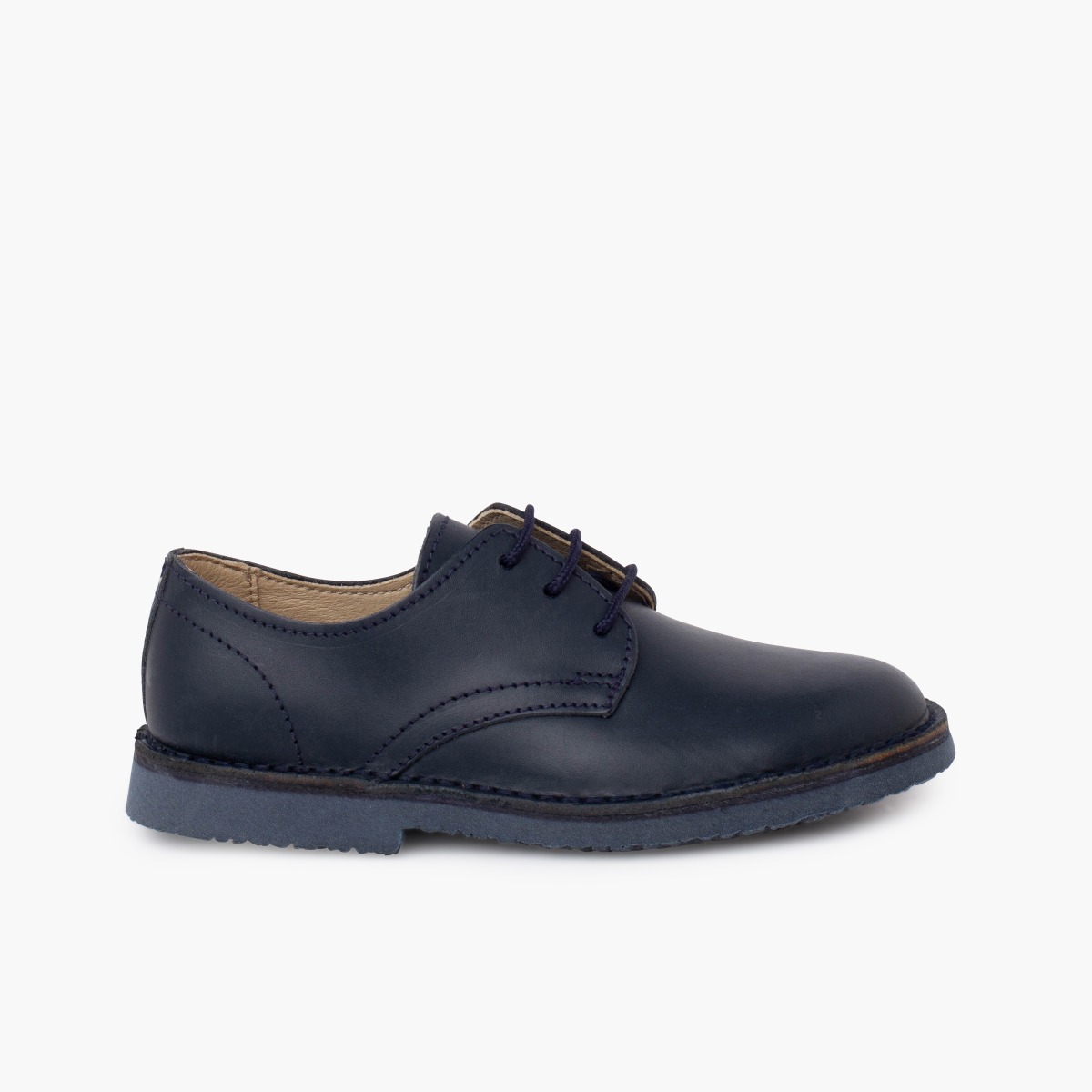 Chaussures derbies de ville cuir garçon Bleu Marine