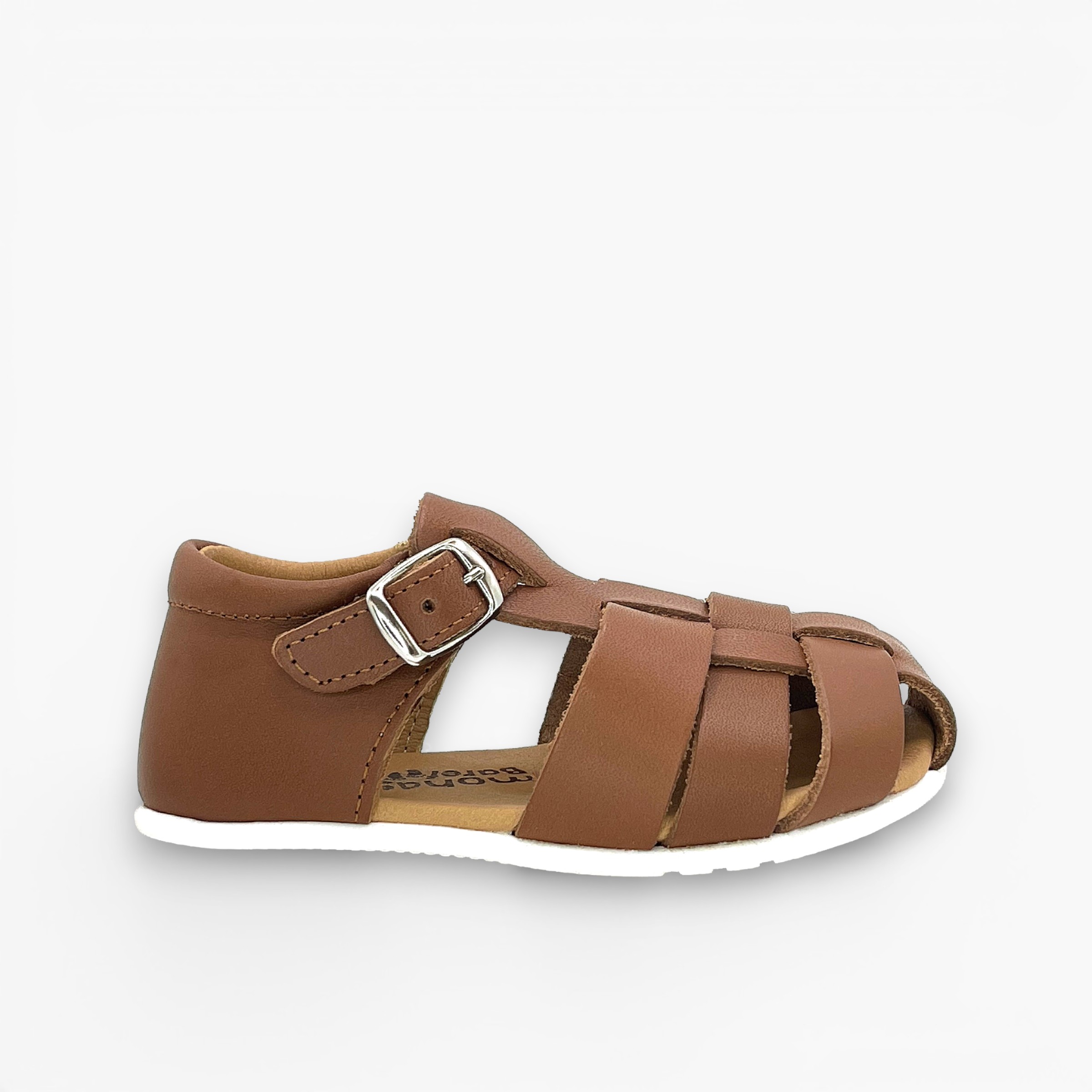 Sandales barefoot fermées cuir garçon Couleur Cuir