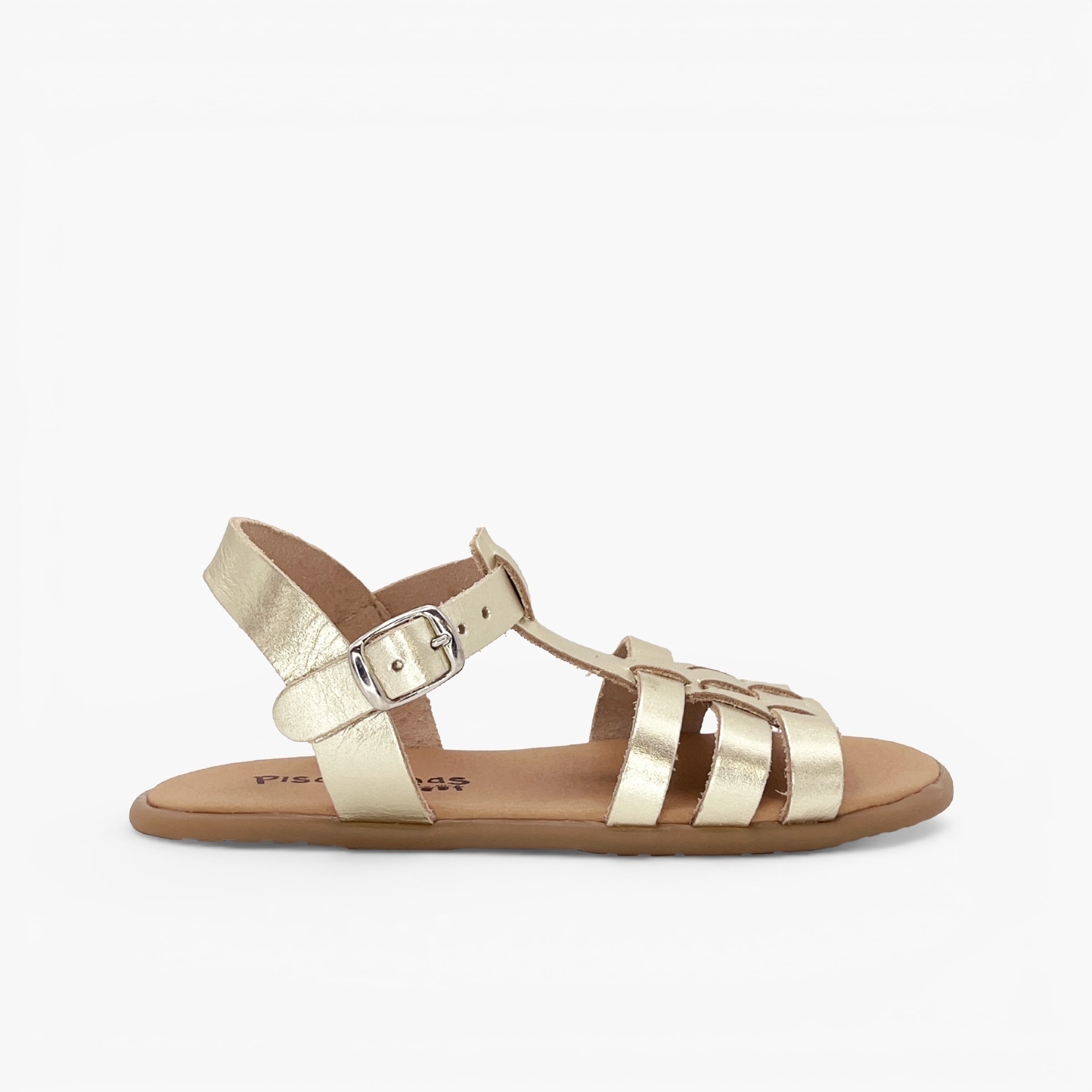Sandales barefoot style gladiateur fille Champagne