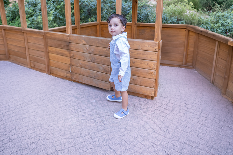 Chaussures salomés barefoot toile lavée garçon