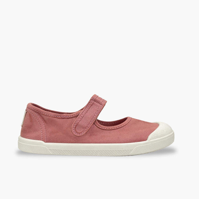 Babies barefoot toile lavée fille Rose