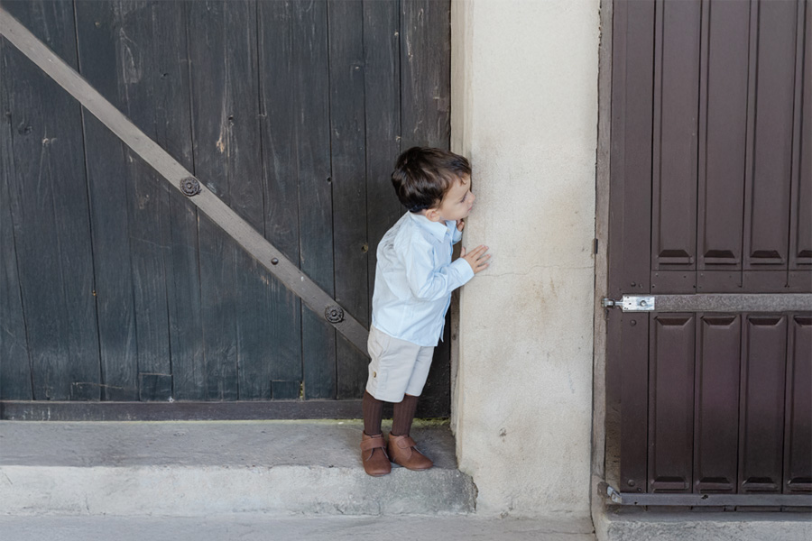 Desert boots barefoot enfant effet cuir