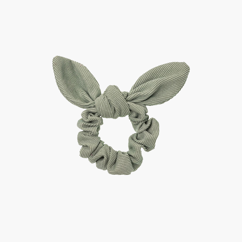 Chouchou micropana pailleté scrunchie avec noeud Vert