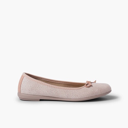 Noeud ballerine détails argent Rose