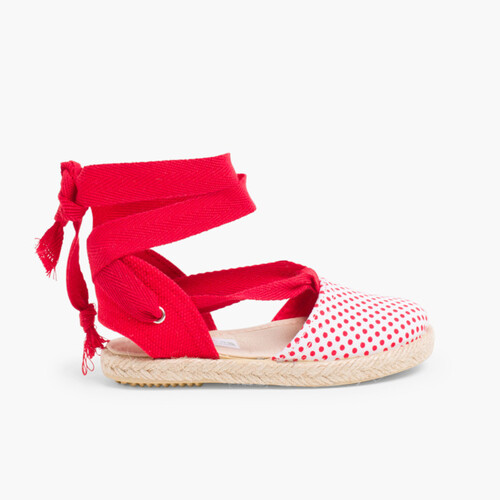 Espadrilles Valenciennes à Pois Rouge