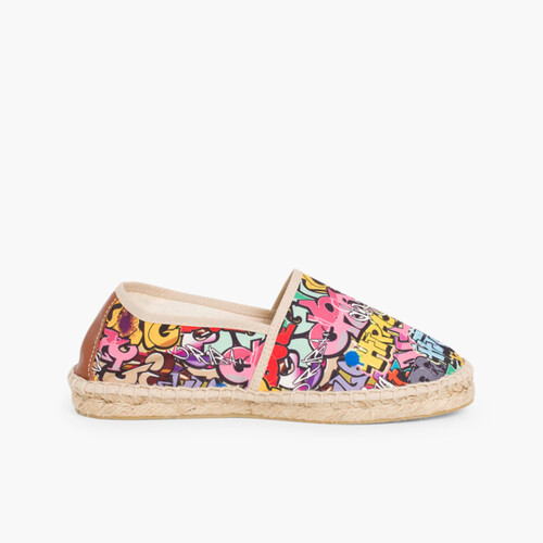 Espadrilles imprimées enfants et adultes Graffiti