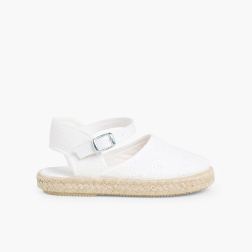 Espadrilles Enfant avec fermeture à boucle Blanc
