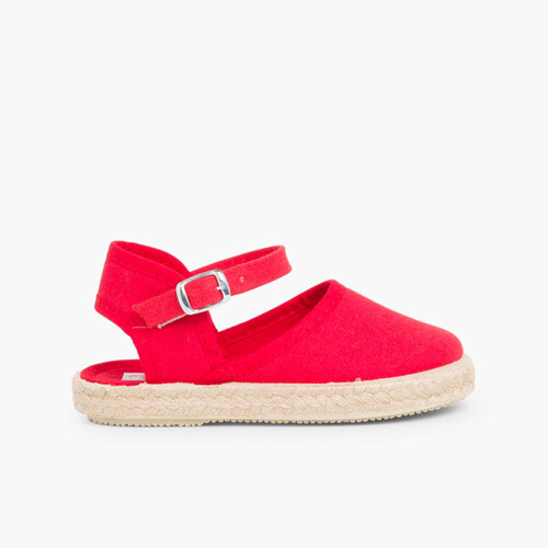 Espadrilles Enfant avec fermeture à boucle Rouge