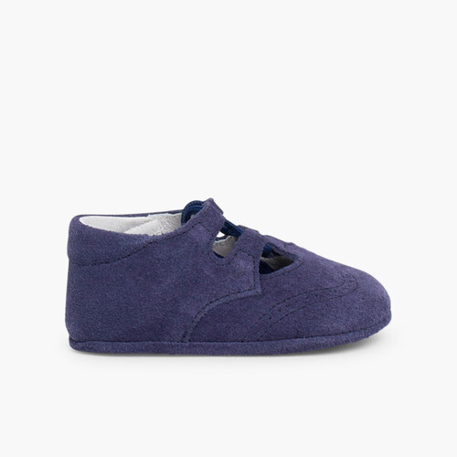 Chaussures Anglaises en Suède Bleu moyen