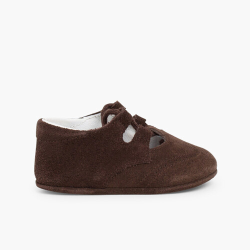 Chaussures Anglaises en Suède Marron