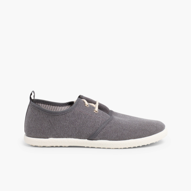 Derbies à Lacets et Semelle en Caoutchouc Gris