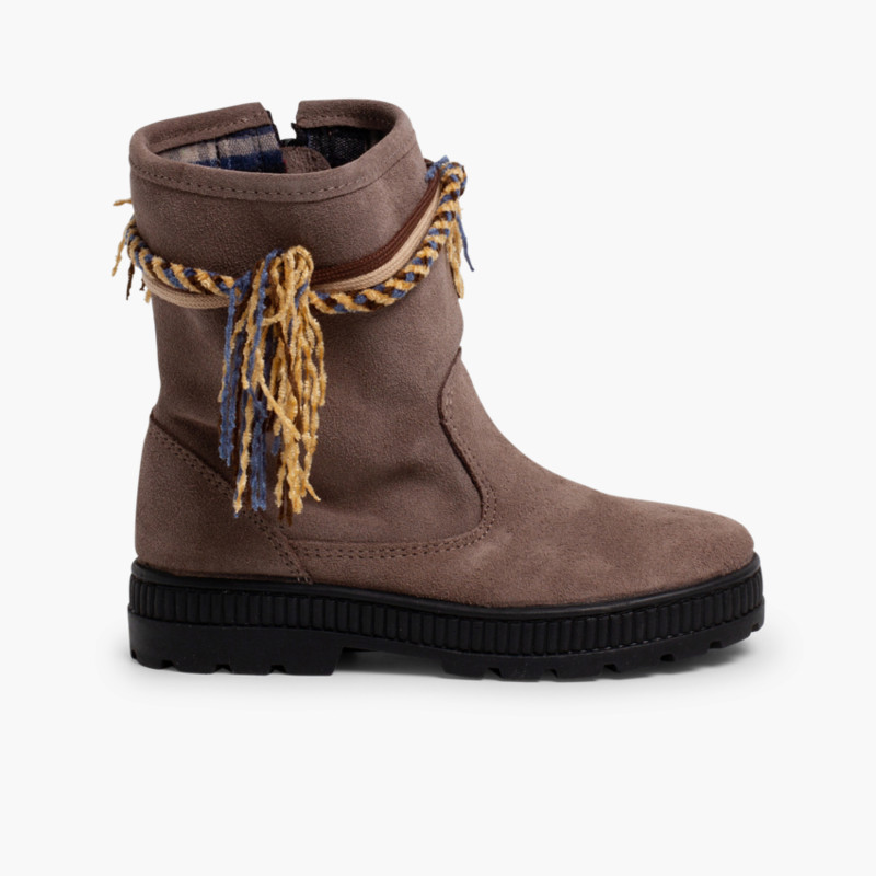 Bottes Hippies d’Hiver pour Fille Gris