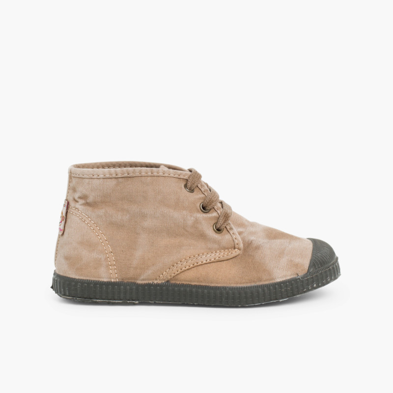 Baskets Montantes Enfant à lacets Sable