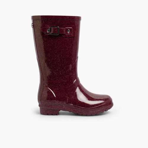 Bottes d'eau glitter Bordeaux
