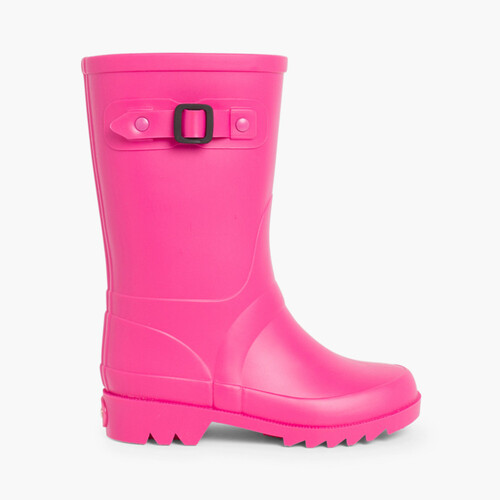 Bottes de pluie pour Femme et Enfants à ornement boucle Rose