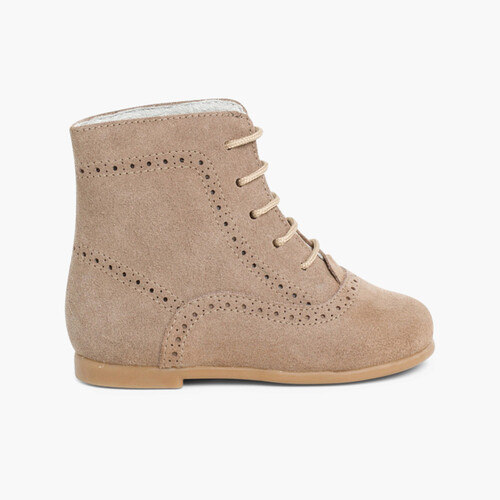 Bottines en suède Taupe