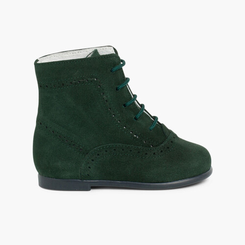 Bottines en suède Vert
