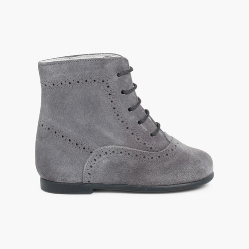 Bottines en suède Gris