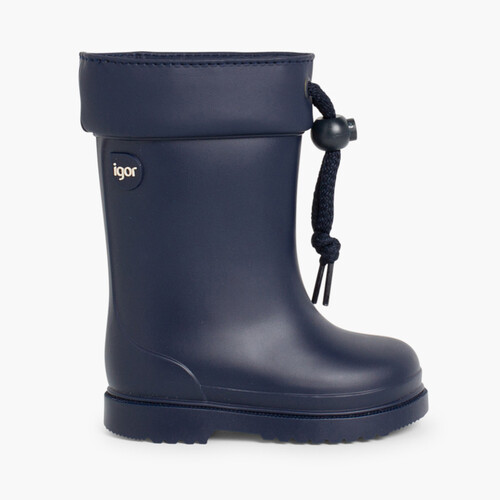 Bottes de pluie Igor hautes avec col ajustable Bleu Marine