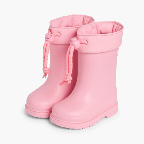 Bottes de pluie Igor hautes avec col ajustable Rose