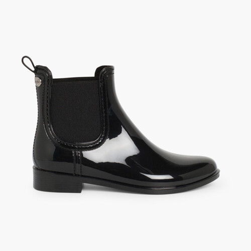 Bottines de pluie fille style urban Noir