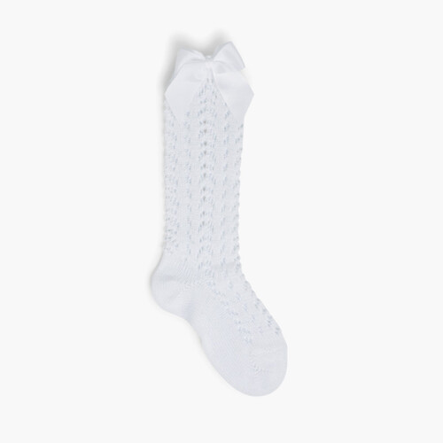 Chaussettes hautes condor ajourées avec un ruban Blanc
