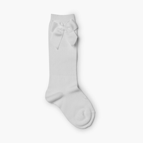 Chaussettes Hautes Condor Coton avec ruban  Blanc