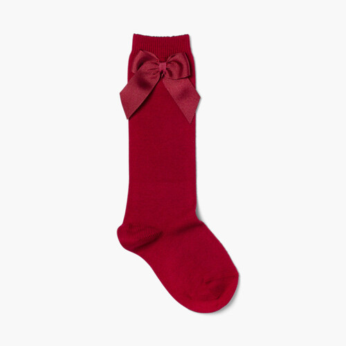 Chaussettes Hautes Condor Coton avec ruban  Grenat