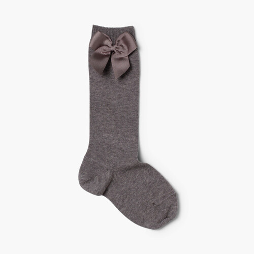 Chaussettes Hautes Condor Coton avec ruban  Gris