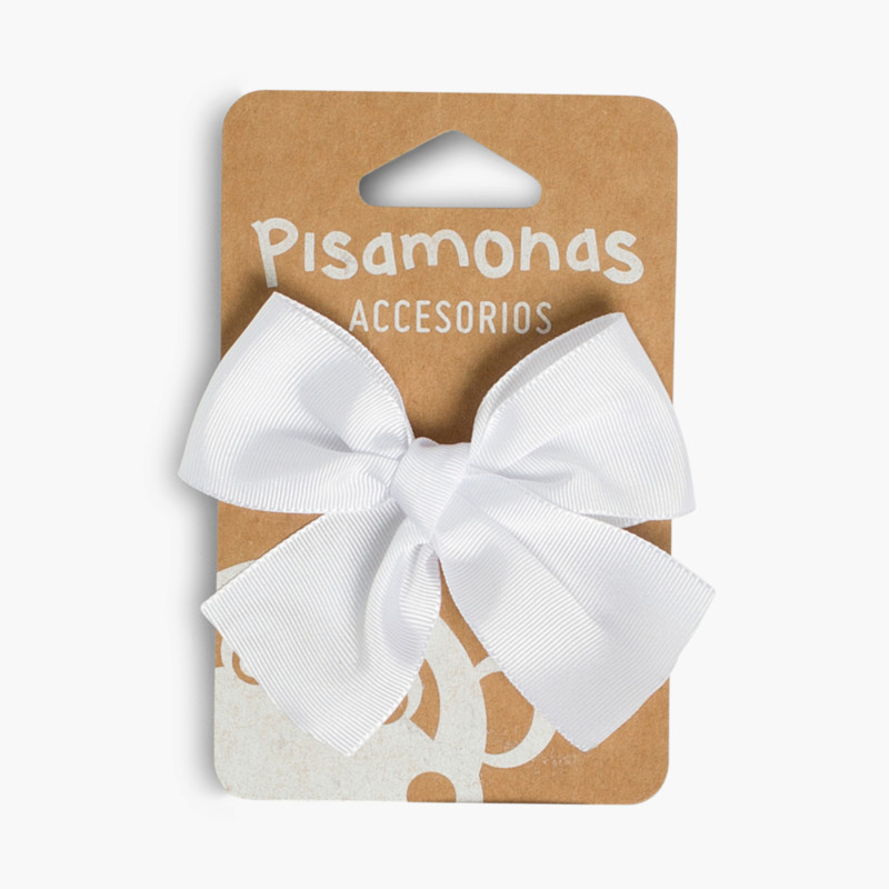 Élastique à cheveux Grand Nœud papillon Blanc