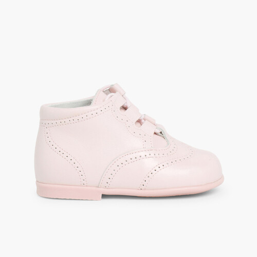 Bottines Anglaises en Cuir  Rose