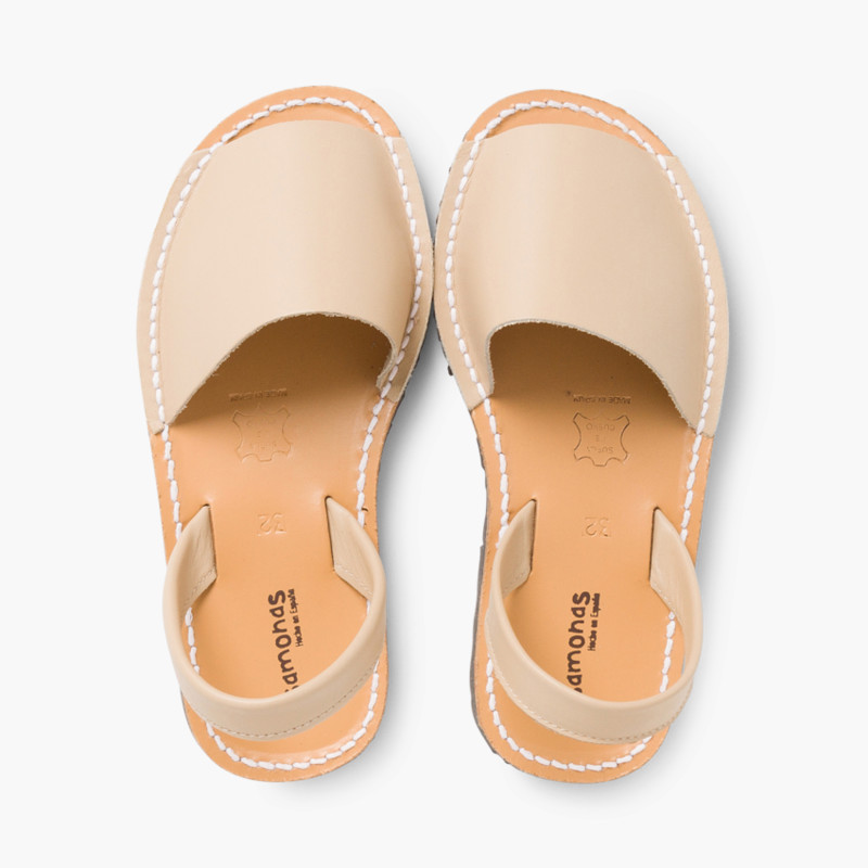 Sandales Avarcas en cuir nappa Sable