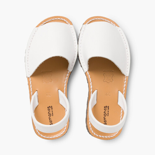 Sandales Avarcas en cuir nappa Blanc