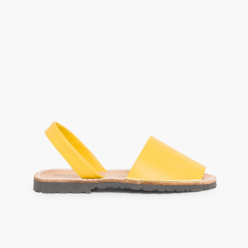 Sandales Avarcas en cuir nappa Jaune