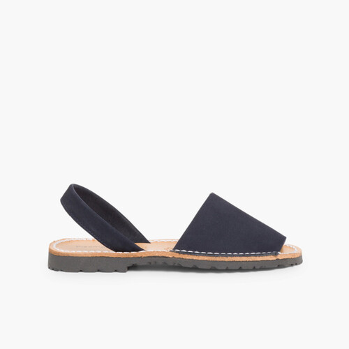 Sandales Avarcas Nubuck Bleu Marine