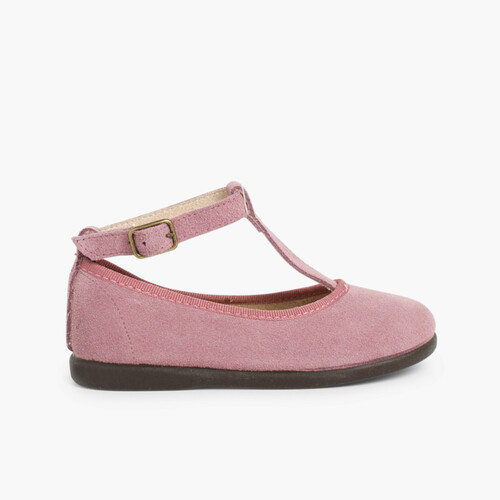 Chaussures babies Fille avec fermeture à bracelet Aubergine