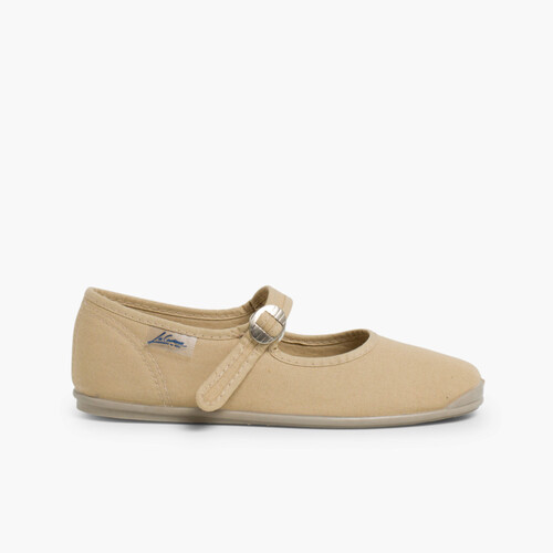 Chaussures en toile à boucle La Cadena Beige