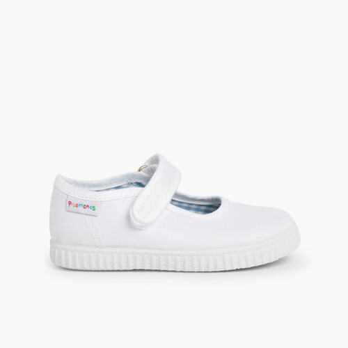 Chaussures Babies Fille à scratch style basket Blanc