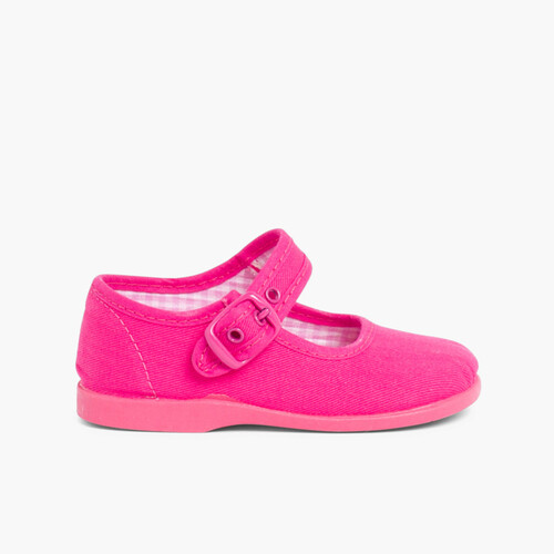 Babies en toile pour fille Fucsia