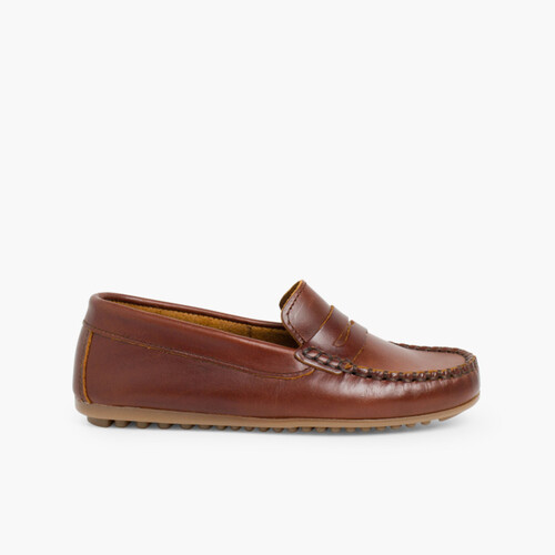Mocassins en Cuir  Marron