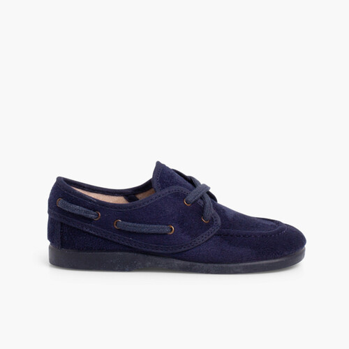 Chaussures bateau Serratex à lacets Bleu Marine